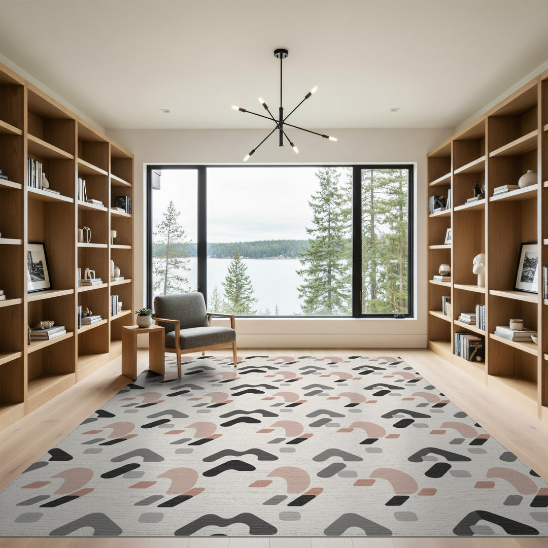 Modern Geometric Beige Area Rug