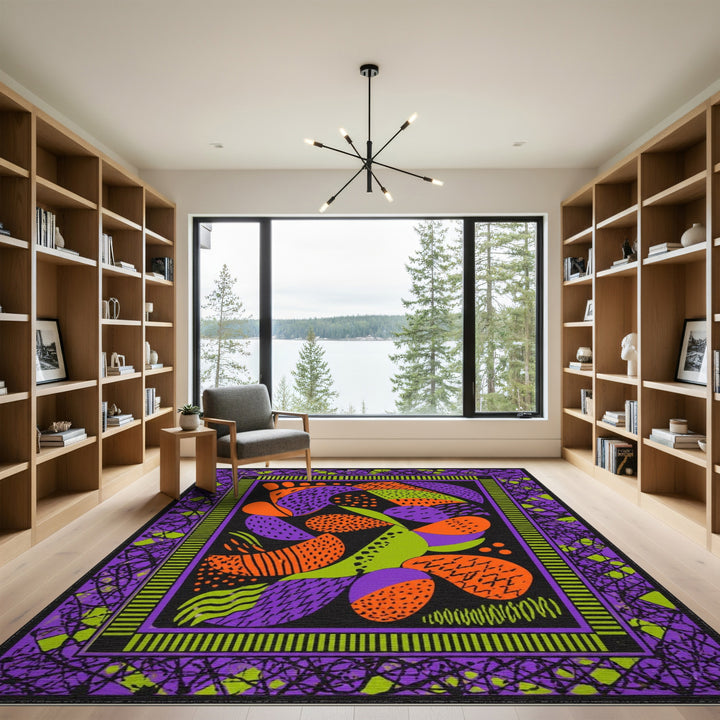 Vibrant Abstract Multi-Color Area Rug