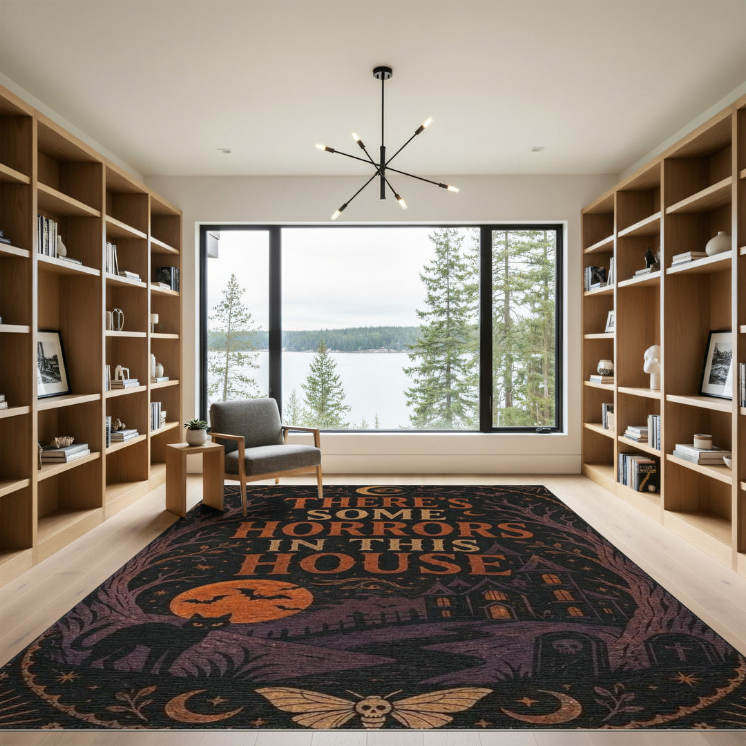 There's Some Horrors In This House Halloween Rug