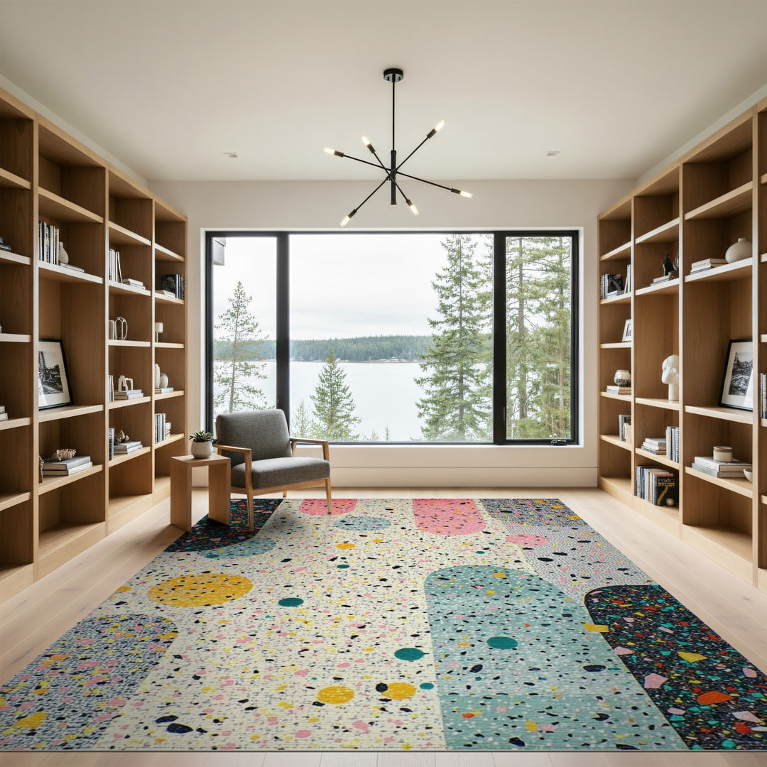 Abstract Area Multi-Color Abstract Geometric Area Rug