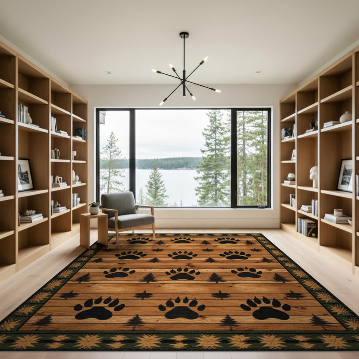 Bear Paw Rustic Area Rug