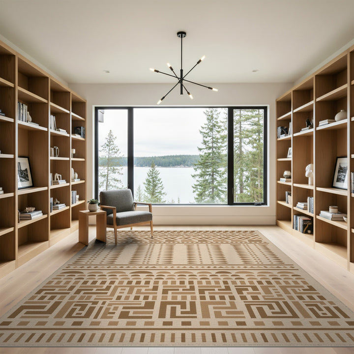 Heritage Tribal Brown Tan Area Rug