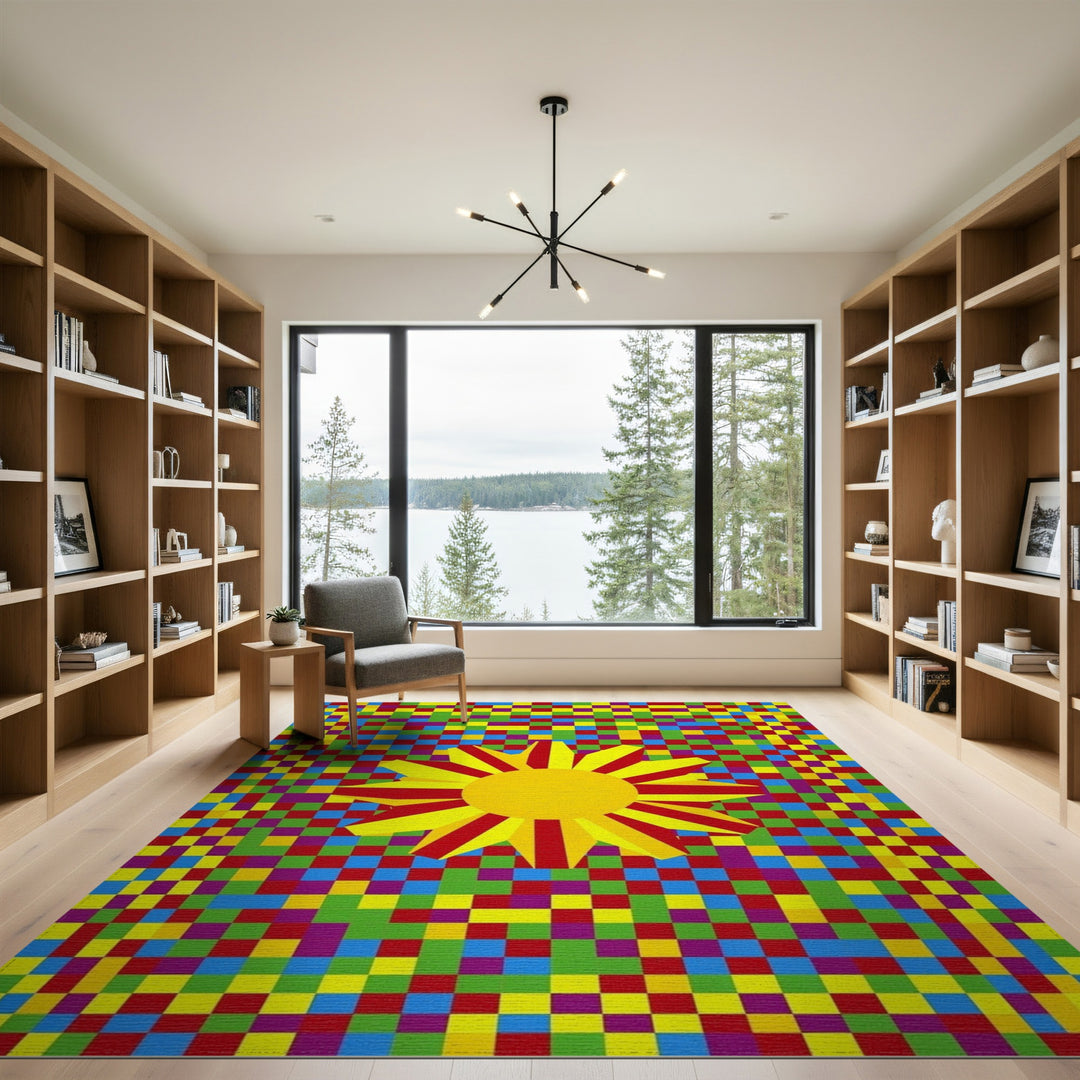 Vibrant Sun Multi-Color Kids Area Rug