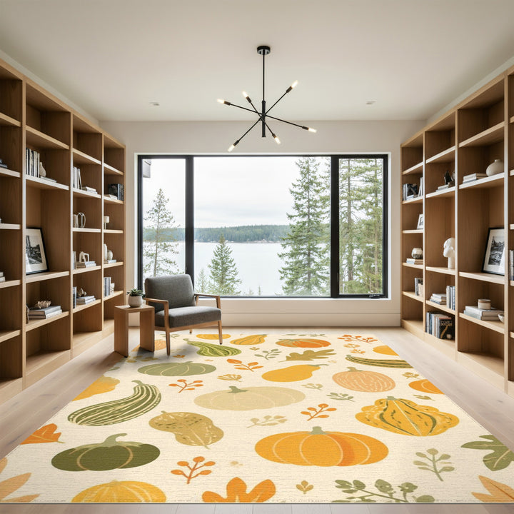 Autumn Harvest Pumpkin Area Rug