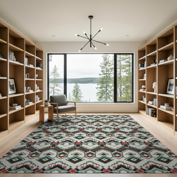 Multi-color and Patterns Multi-Color Geometric Diamond Area Rug