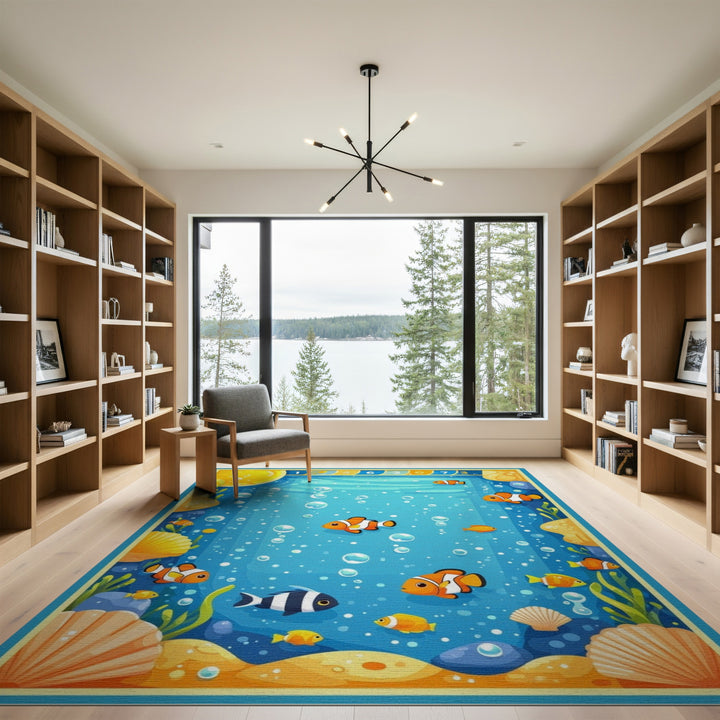 Clownfish Underwater Kids Area Rug