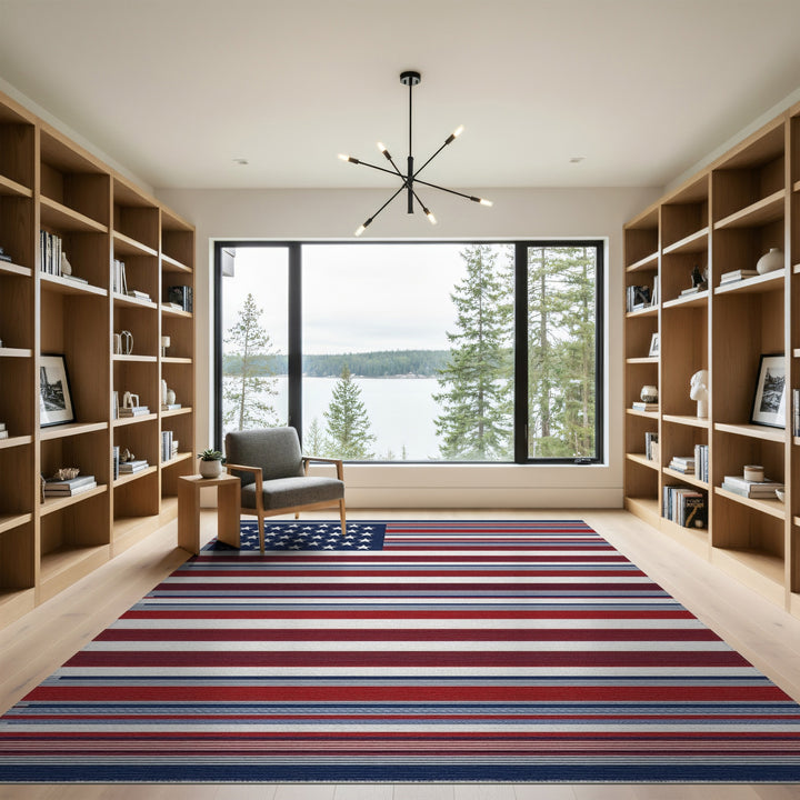 American Flag Stars and Stripes Area Rug