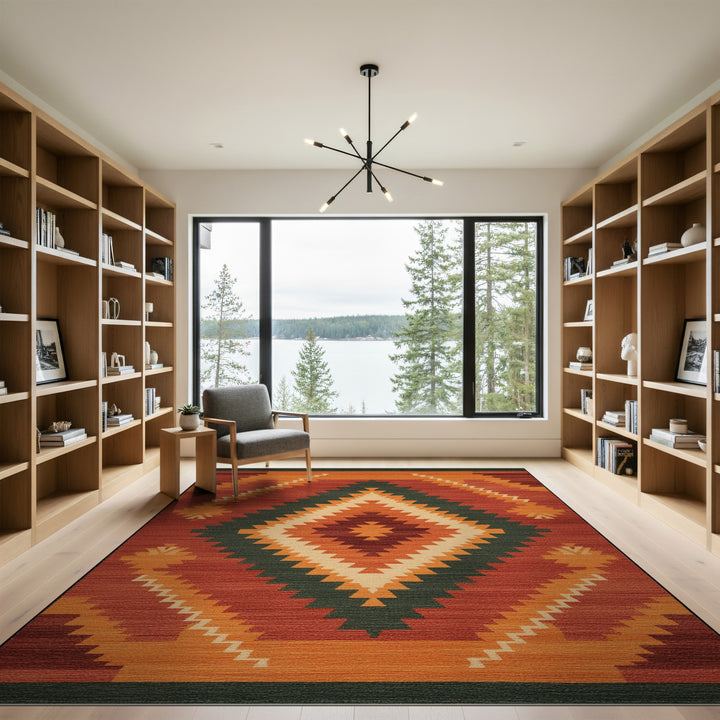 ODIKA Southwestern Diamond Area Rug