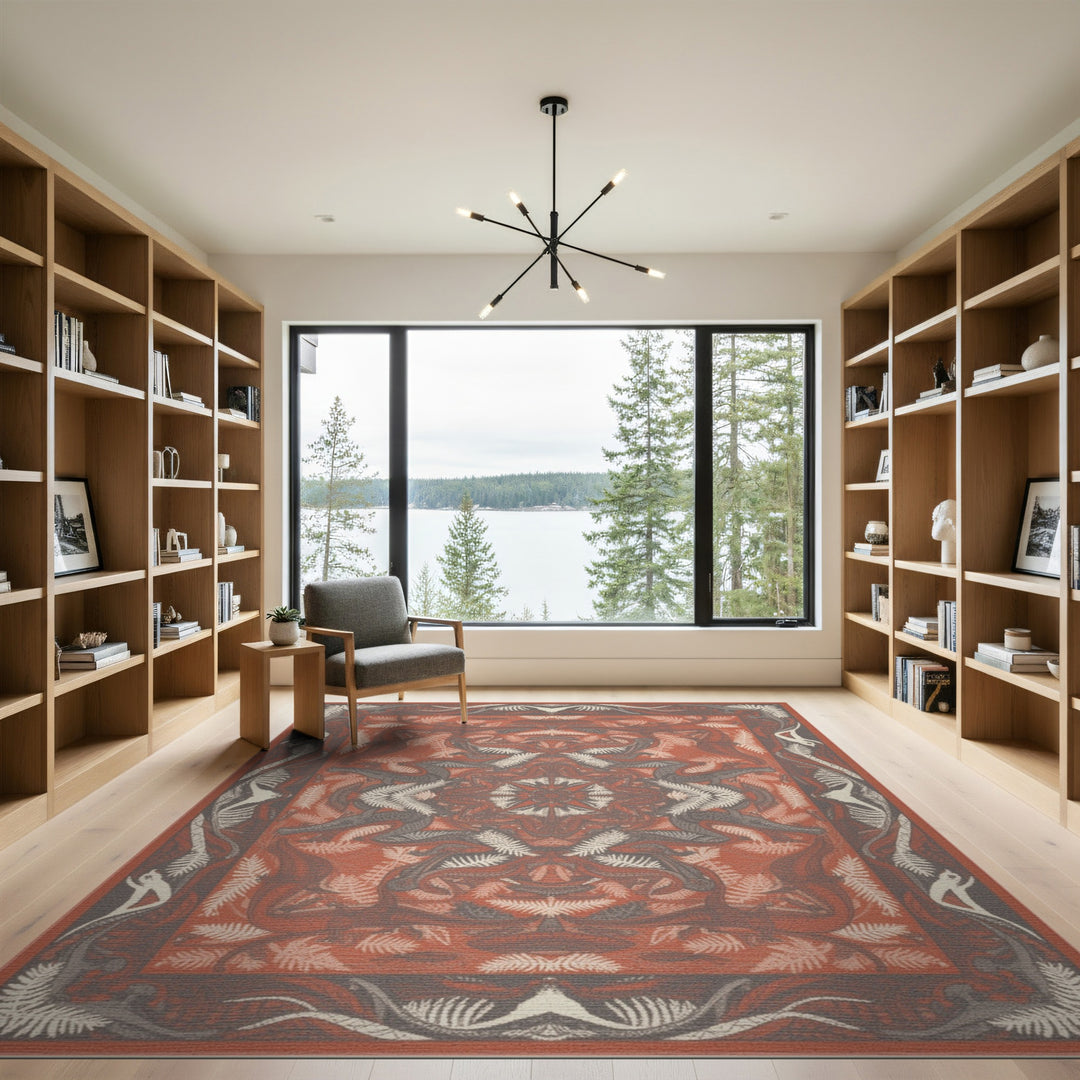 Red Lizard Heritage Area Rug