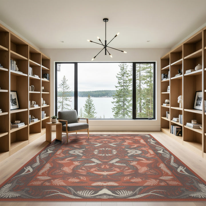 Red Lizard Heritage Area Rug