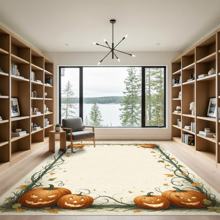 Autumn Pumpkin Vine Area Rug