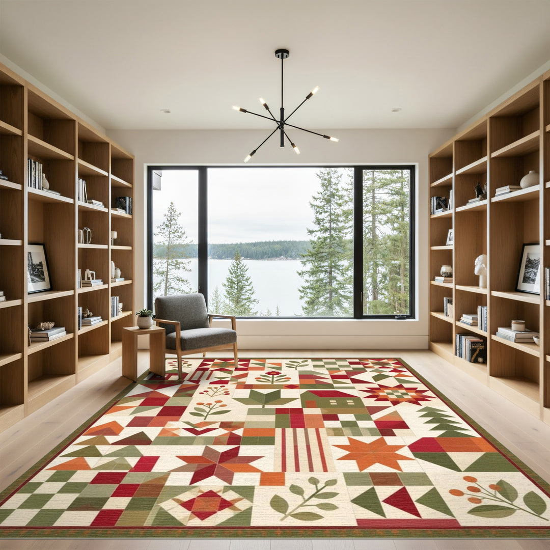 Rustic Patchwork Farmhouse Area Rug