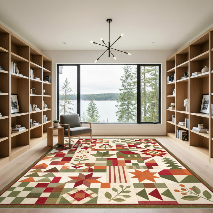 Rustic Patchwork Farmhouse Area Rug