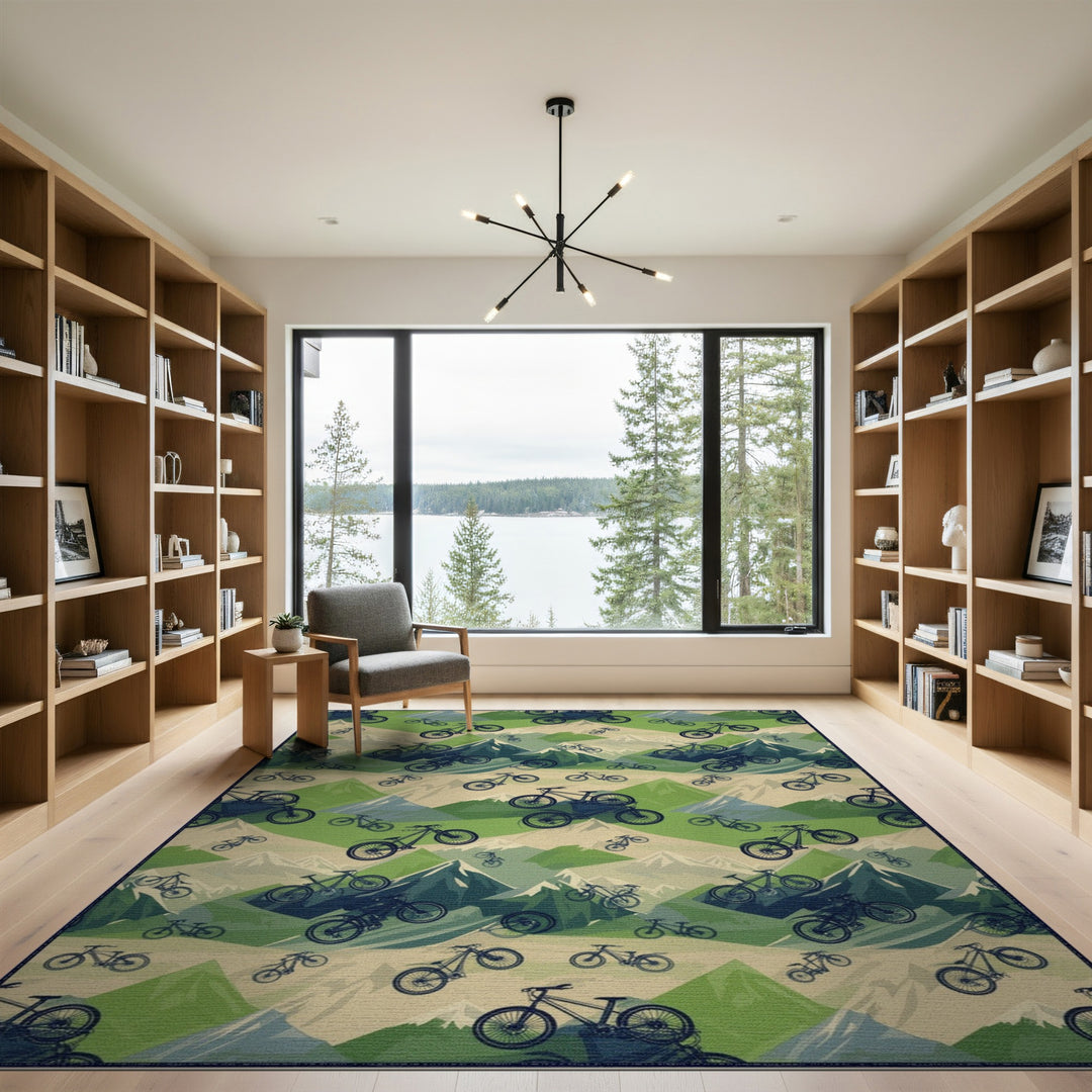 Green Mountain Bike Area Rug