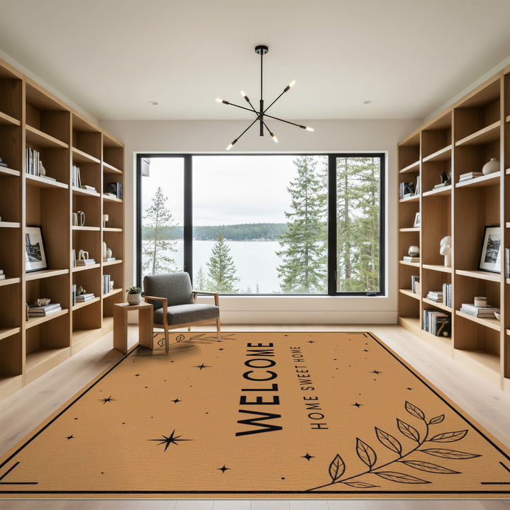 Welcome Home Sweet Home Boho Area Rug