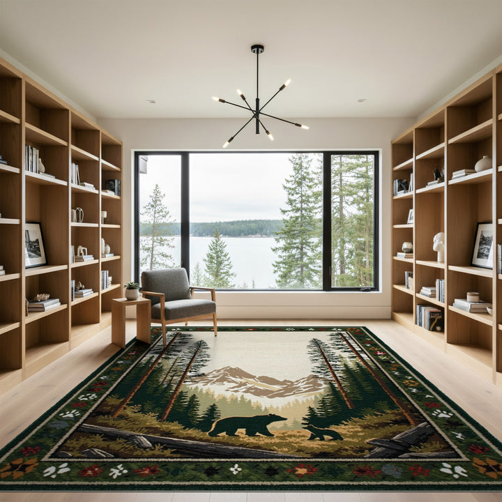 Bear Family Forest Area Rug