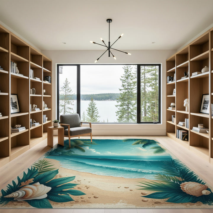 Coastal Wave Palm Beach Area Rug