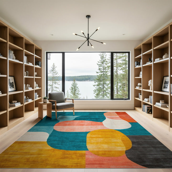 Bold Abstract Colorblock Area Rug
