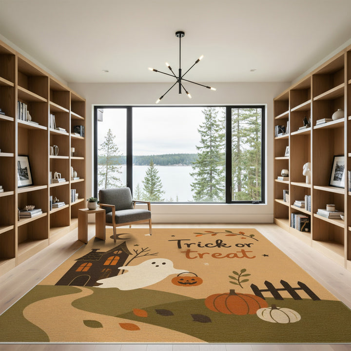 Trick or Treat Ghost Halloween Area Rug