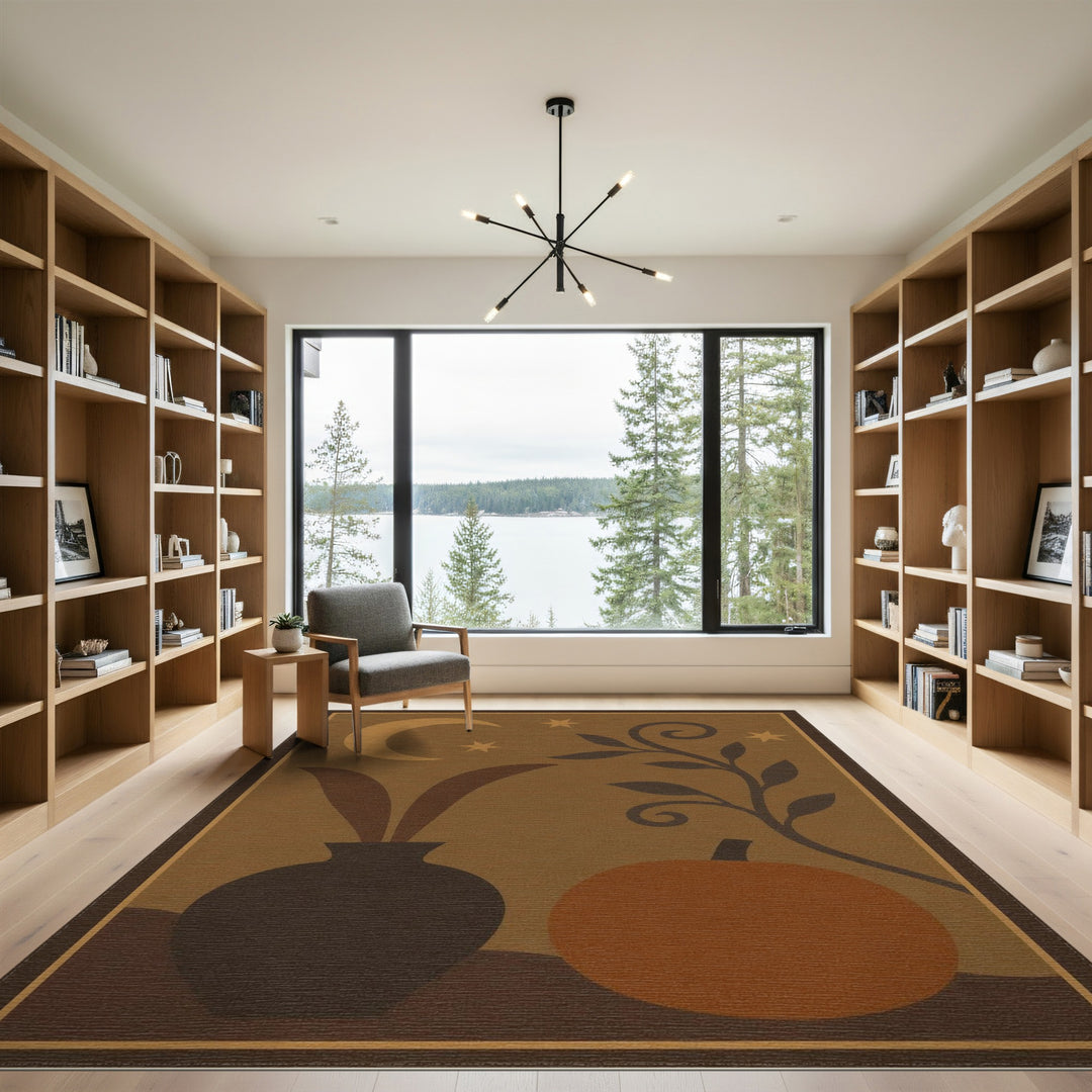 Harvest Moon Pumpkin Area Rug