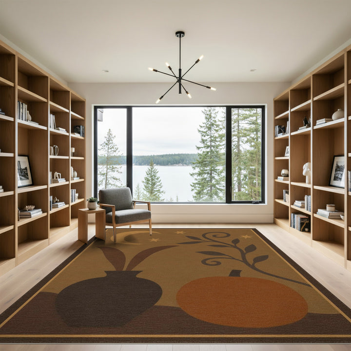 Harvest Moon Pumpkin Area Rug
