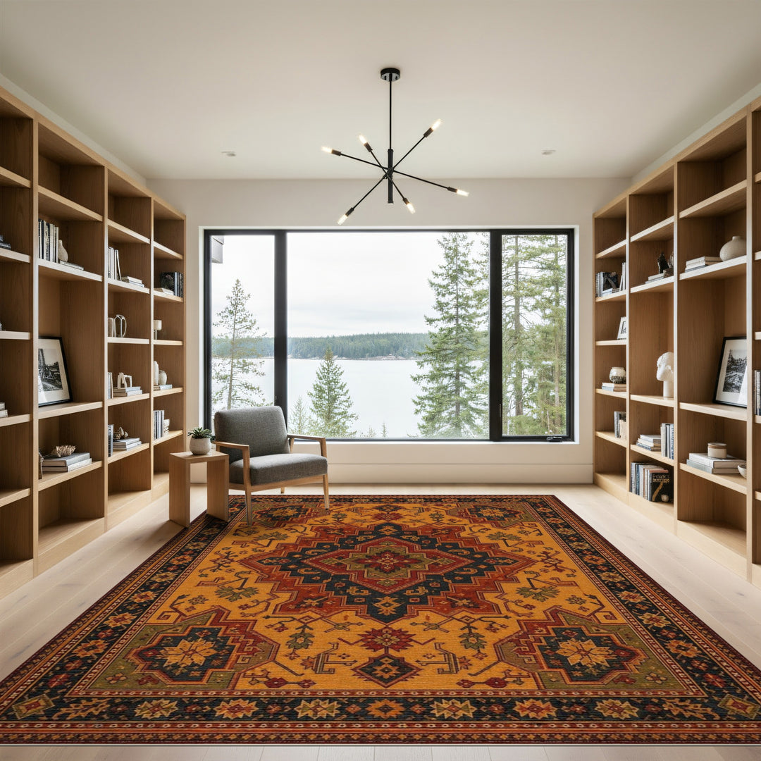 ODIKA Traditional Persian Medallion Area Rug