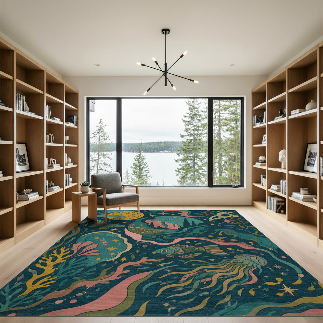 Boho Chic Celestial Ocean Area Rug