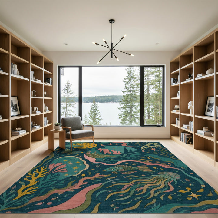 Boho Chic Celestial Ocean Area Rug