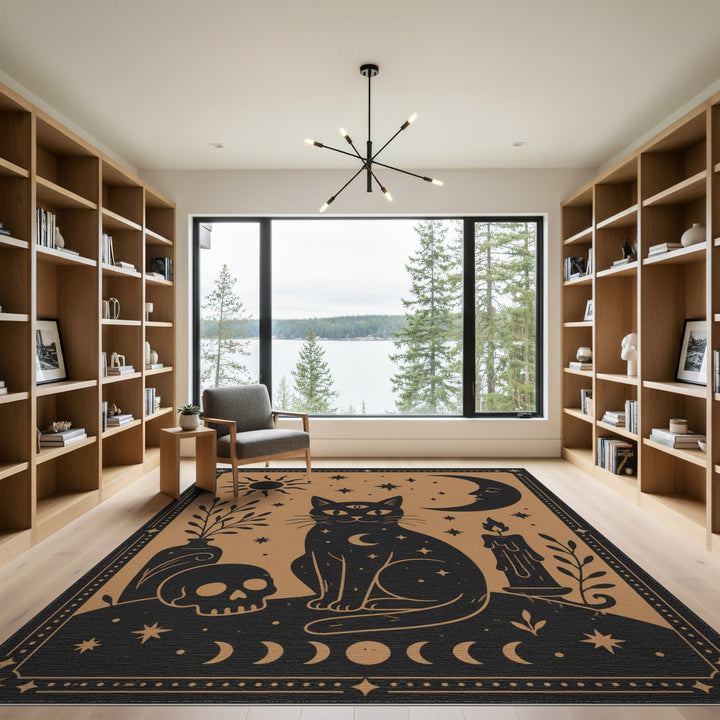 Mystical Three-Eyed Cat Area Rug