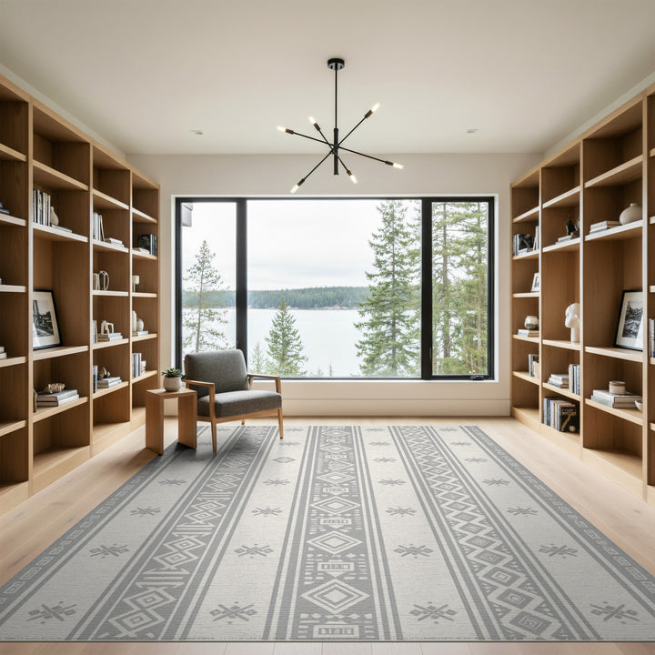 Heritage Tribal Grey Heritage Tribal Striped Area Rug