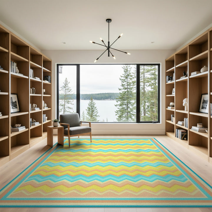 Vibrant Chevron Area Rug