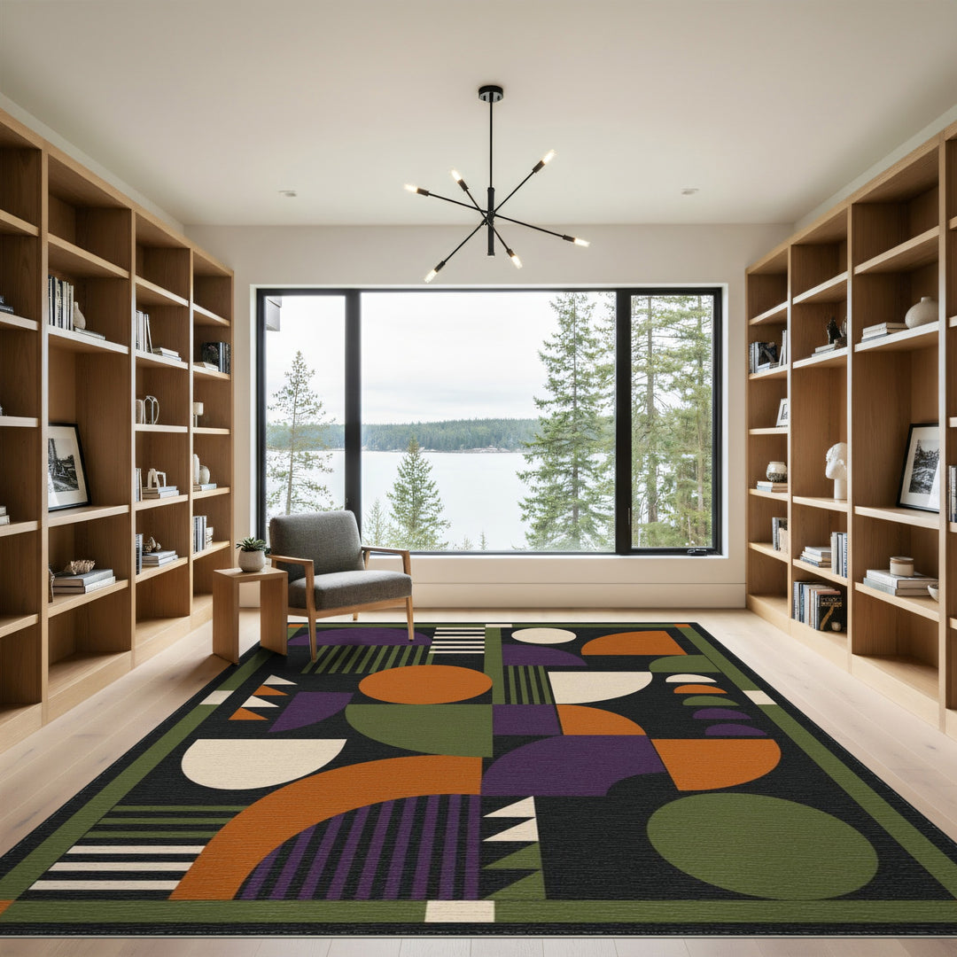 Geometric Modern Multi-color and Patterns Geometric Modern Multi-Color Area Rug