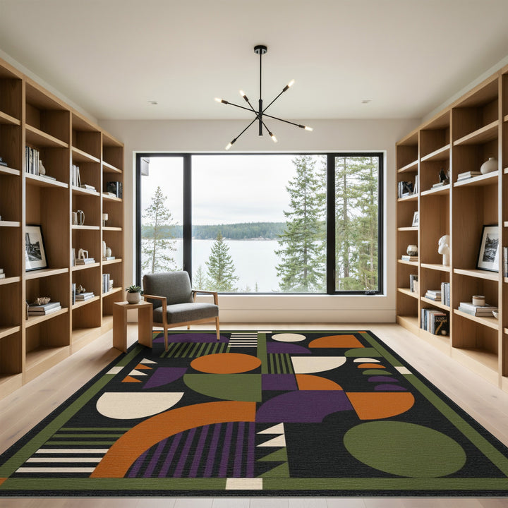 Geometric Modern Multi-color and Patterns Geometric Modern Multi-Color Area Rug
