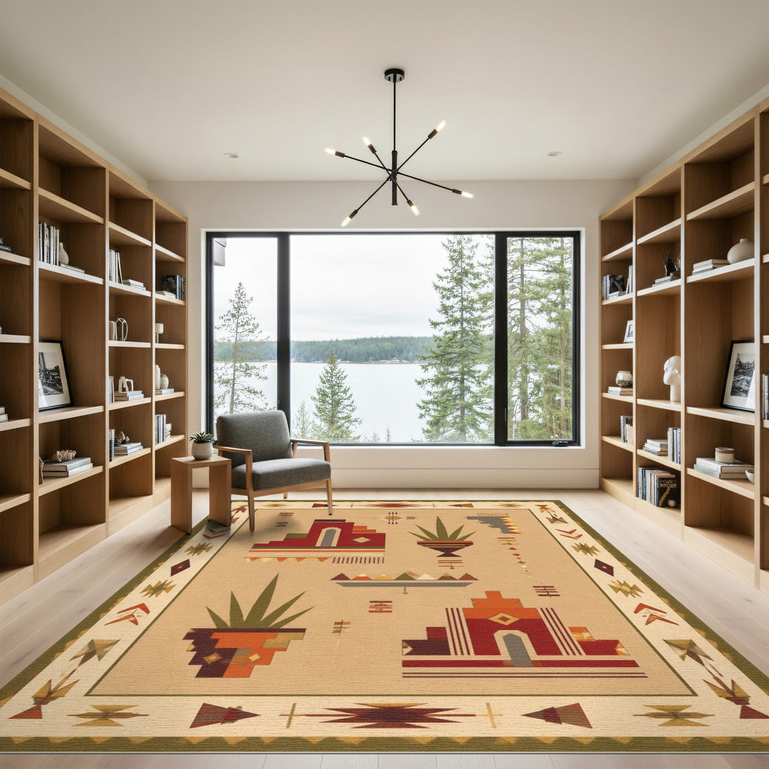 Southwestern Pueblo Geometric Area Rug