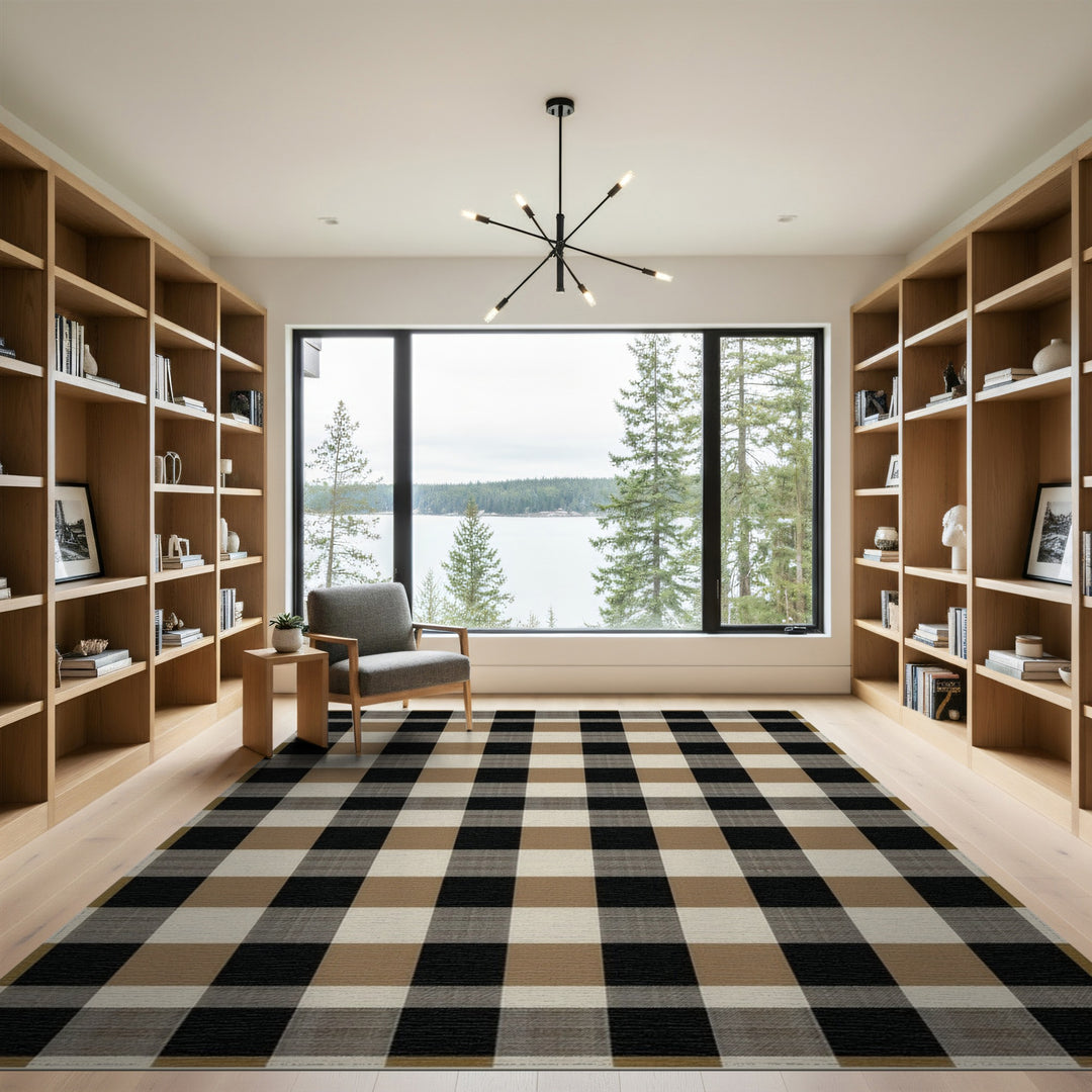 Brown Buffalo Check Area Rug