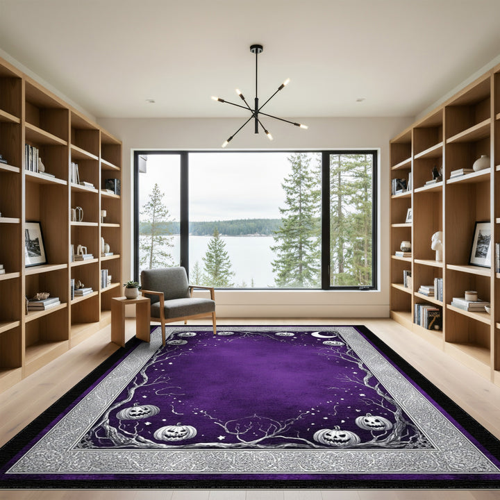 Purple Jack-o'-Lantern Area Rug