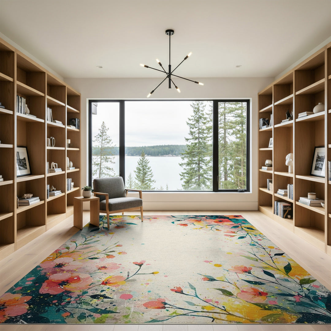 Vibrant Floral Bloom Area Rug