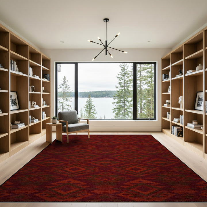 Red Heritage Tribal Diamond Heritage Tribal Area Rug
