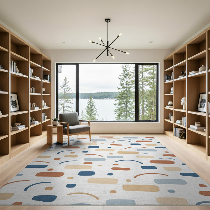 Abstract Area Multi-color and Patterns Abstract Multi-Color Area Rug