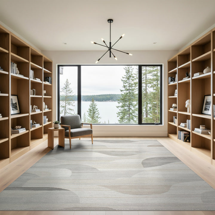 Wave Abstract Wave Neutral Area Rug