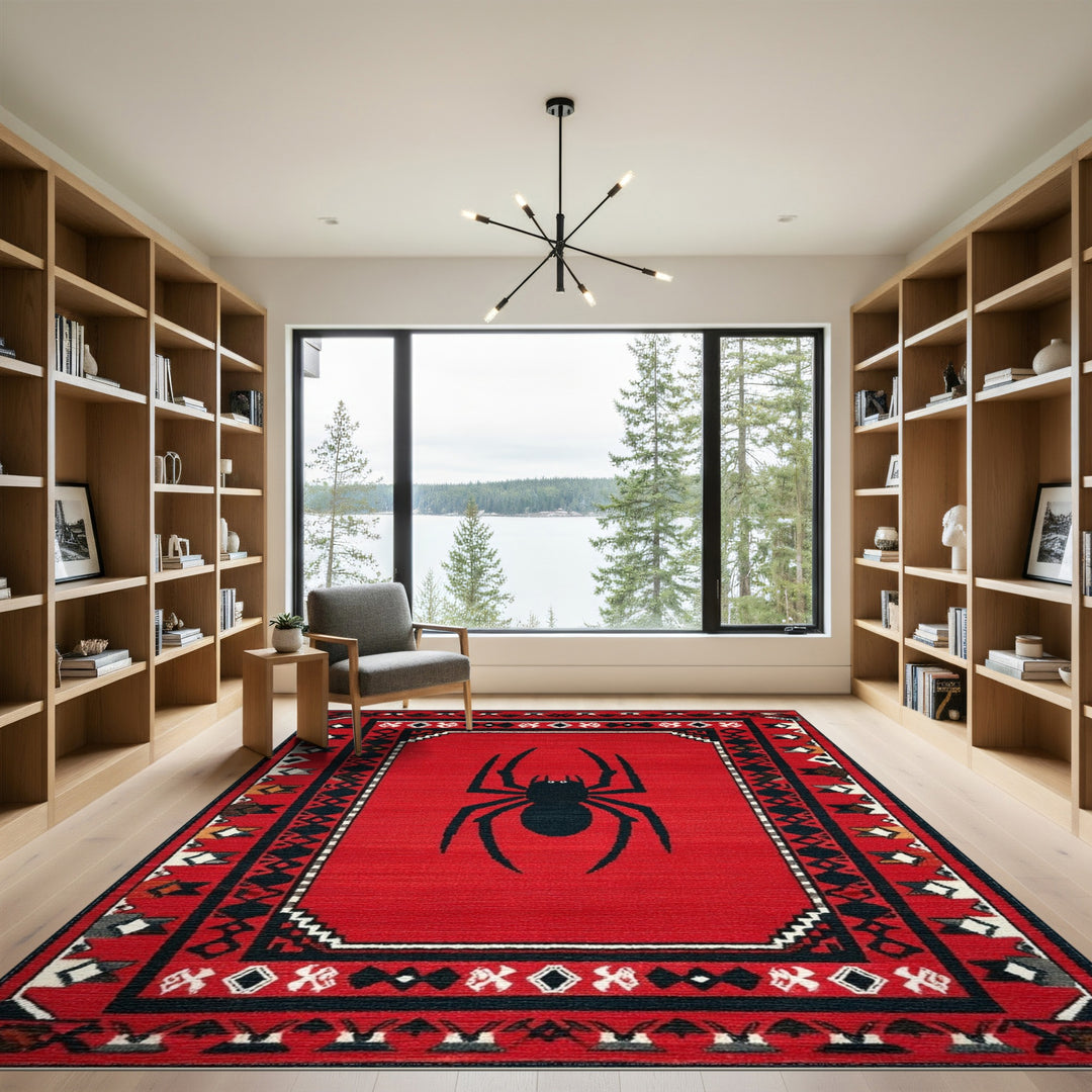 Red Spider Heritage Tribal Area Rug
