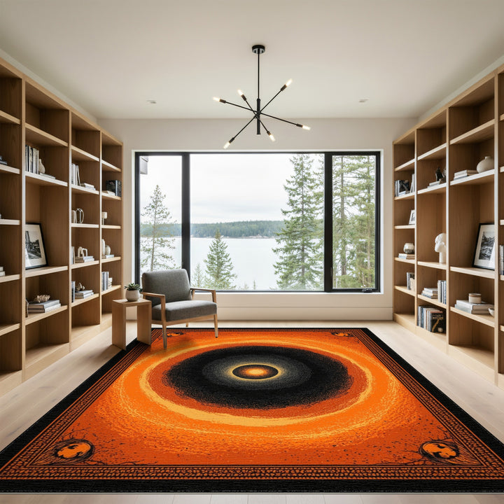 Orange Eclipse Area Rug