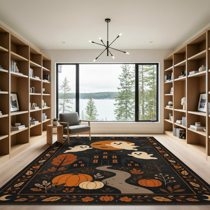 Whimsical Ghost Halloween Area Rug