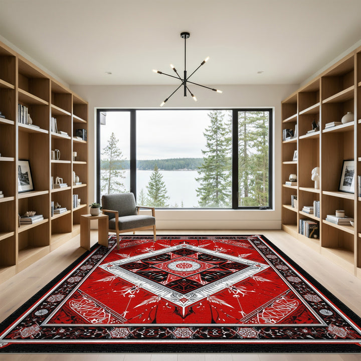 Red Heritage Tribal Red Heritage Tribal Diamond Area Rug