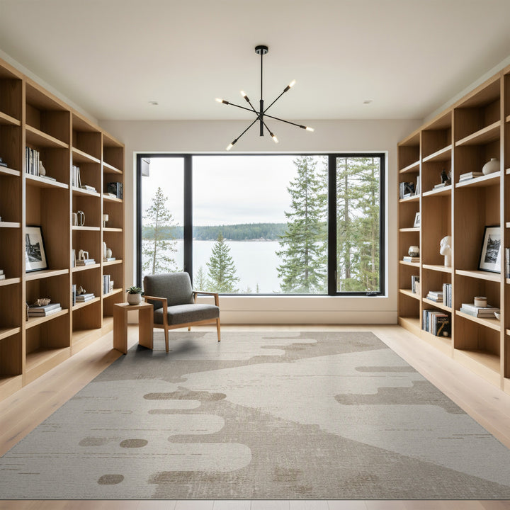 Beige and Neutral Abstract Area Beige Abstract Area Rug