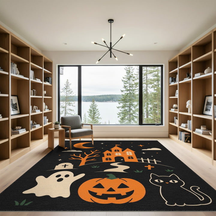 ODIKA Halloween Haunted House Kids Area Rug