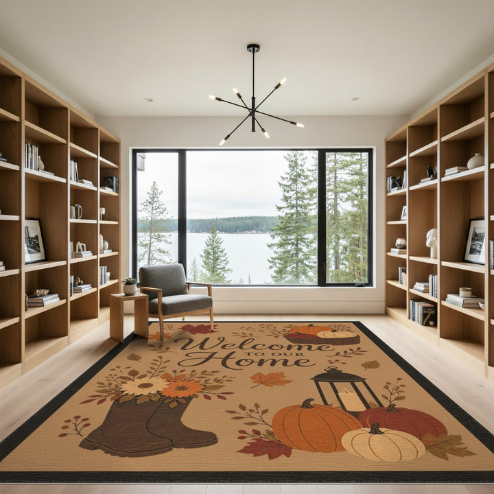 Fall Harvest Welcome Area Rug