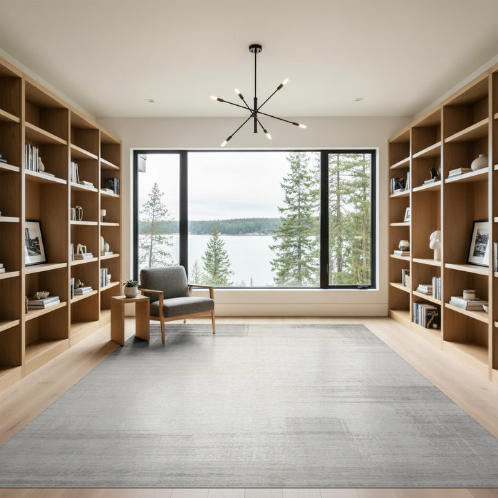 Grey Abstract Area Rug