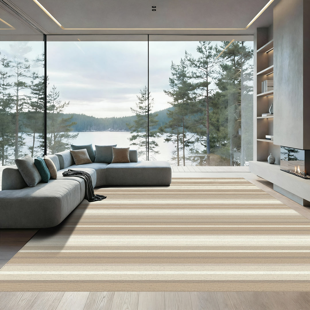 Earthy Tones Horizontal Stripe Rug