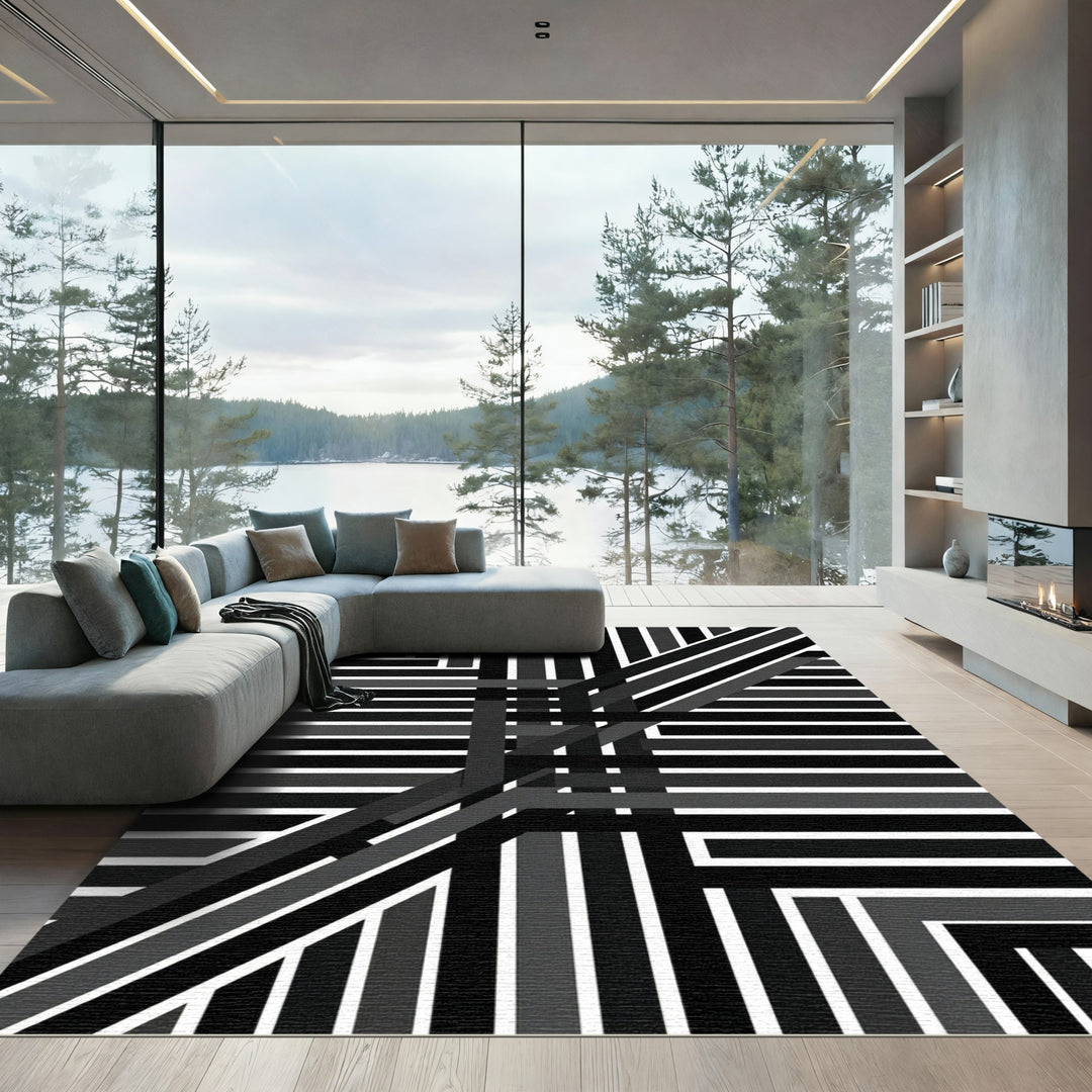Monochromatic Intersecting Stripe Rug